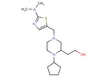2-(1-cyclopentyl-4-{[2-(dimethylamino)-1,3-thiazol-5-yl]methyl}-2-piperazinyl)ethanol