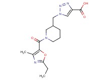 1-({1-[(2-ethyl-4-methyl-1,3-oxazol-5-yl)carbonyl]piperidin-3-yl}methyl)-1H-1,2,3-triazole-4-carboxylic acid