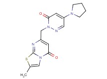 2-methyl-7-[(6-oxo-4-pyrrolidin-1-ylpyridazin-1(6H)-yl)methyl]-5H-[1,3]thiazolo[3,2-a]pyrimidin-5-one