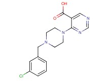 4-[4-(3-chlorobenzyl)piperazin-1-yl]pyrimidine-5-carboxylic acid