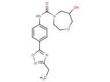 N-[4-(3-ethyl-1,2,4-oxadiazol-5-yl)phenyl]-6-hydroxy-1,4-oxazepane-4-carboxamide
