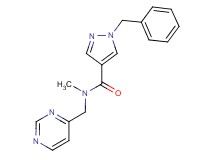 1-benzyl-N-methyl-N-(pyrimidin-4-ylmethyl)-1H-pyrazole-4-carboxamide