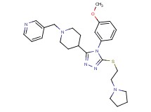 3-{[4-(4-(3-methoxyphenyl)-5-{[2-(1-pyrrolidinyl)ethyl]thio}-4H-1,2,4-triazol-3-yl)-1-piperidinyl]methyl}pyridine