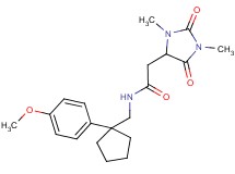 2-(1,3-dimethyl-2,5-dioxoimidazolidin-4-yl)-N-{[1-(4-methoxyphenyl)cyclopentyl]methyl}acetamide