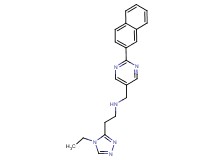 2-(4-ethyl-4H-1,2,4-triazol-3-yl)-N-{[2-(2-naphthyl)pyrimidin-5-yl]methyl}ethanamine