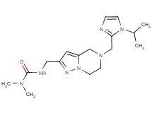 N'-({5-[(1-isopropyl-1H-imidazol-2-yl)methyl]-4,5,6,7-tetrahydropyrazolo[1,5-a]pyrazin-2-yl}methyl)-N,N-dimethylurea