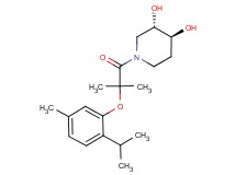 (3S*,4S*)-1-[2-(2-isopropyl-5-methylphenoxy)-2-methylpropanoyl]piperidine-3,4-diol