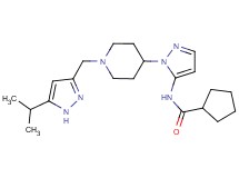 N-(1-{1-[(5-isopropyl-1H-pyrazol-3-yl)methyl]-4-piperidinyl}-1H-pyrazol-5-yl)cyclopentanecarboxamide