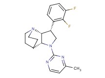 (3R*,3aR*,7aR*)-3-(2,3-difluorophenyl)-1-(4-methylpyrimidin-2-yl)octahydro-4,7-ethanopyrrolo[3,2-b]pyridine