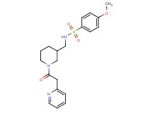 4-methoxy-N-{[1-(2-pyridinylacetyl)-3-piperidinyl]methyl}benzenesulfonamide