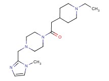 1-[(1-ethyl-4-piperidinyl)acetyl]-4-[(1-methyl-1H-imidazol-2-yl)methyl]piperazine