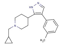 1-(cyclopropylmethyl)-4-[4-(3-methylphenyl)-1H-pyrazol-5-yl]piperidine
