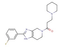 2-(3-fluorophenyl)-5-(3-piperidin-1-ylpropanoyl)-4,5,6,7-tetrahydro-1H-imidazo[4,5-c]pyridine