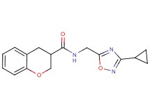 N-[(3-cyclopropyl-1,2,4-oxadiazol-5-yl)methyl]chromane-3-carboxamide