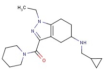 N-(cyclopropylmethyl)-1-ethyl-3-(1-piperidinylcarbonyl)-4,5,6,7-tetrahydro-1H-indazol-5-amine