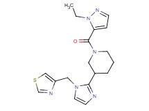 1-[(1-ethyl-1H-pyrazol-5-yl)carbonyl]-3-[1-(1,3-thiazol-4-ylmethyl)-1H-imidazol-2-yl]piperidine