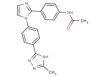 N-(4-{1-[4-(5-methyl-4H-1,2,4-triazol-3-yl)phenyl]-1H-imidazol-2-yl}phenyl)acetamide
