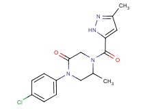 1-(4-chlorophenyl)-5-methyl-4-[(3-methyl-1H-pyrazol-5-yl)carbonyl]-2-piperazinone