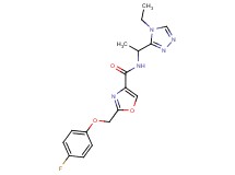 N-[1-(4-ethyl-4H-1,2,4-triazol-3-yl)ethyl]-2-[(4-fluorophenoxy)methyl]-1,3-oxazole-4-carboxamide