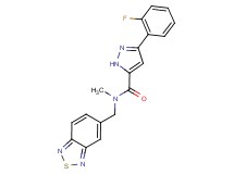 N-(2,1,3-benzothiadiazol-5-ylmethyl)-3-(2-fluorophenyl)-N-methyl-1H-pyrazole-5-carboxamide