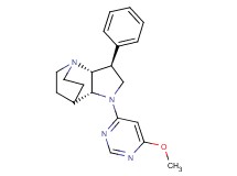 (2R*,3S*,6R*)-5-(6-methoxy-4-pyrimidinyl)-3-phenyl-1,5-diazatricyclo[5.2.2.0~2,6~]undecane
