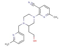 2-{3-(2-hydroxyethyl)-4-[(6-methyl-2-pyridinyl)methyl]-1-piperazinyl}-6-methylnicotinonitrile