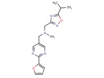 1-[2-(2-furyl)pyrimidin-5-yl]-N-[(5-isopropyl-1,2,4-oxadiazol-3-yl)methyl]-N-methylmethanamine