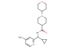 N-[cyclopropyl(4-methylpyridin-2-yl)methyl]-1-(tetrahydro-2H-pyran-4-yl)piperidine-4-carboxamide
