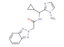 2-(2H-1,2,3-benzotriazol-2-yl)-N-[cyclopropyl(1-methyl-1H-imidazol-2-yl)methyl]acetamide