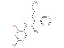4-hydroxy-N,2-dimethyl-N-(1-pyridin-3-ylpentyl)pyrimidine-5-carboxamide