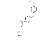 1-[3-(3-chloro-1H-1,2,4-triazol-5-yl)propanoyl]-4-(4-methoxyphenoxy)piperidine