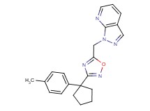 1-({3-[1-(4-methylphenyl)cyclopentyl]-1,2,4-oxadiazol-5-yl}methyl)-1H-pyrazolo[3,4-b]pyridine