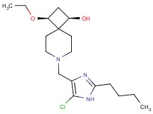 (1R*,3S*)-7-[(2-butyl-5-chloro-1H-imidazol-4-yl)methyl]-3-ethoxy-7-azaspiro[3.5]nonan-1-ol