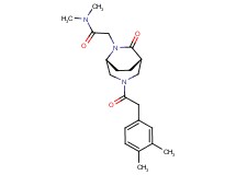 2-{(1S*,5R*)-3-[(3,4-dimethylphenyl)acetyl]-7-oxo-3,6-diazabicyclo[3.2.2]non-6-yl}-N,N-dimethylacetamide