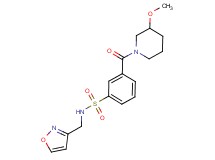 N-(isoxazol-3-ylmethyl)-3-[(3-methoxypiperidin-1-yl)carbonyl]benzenesulfonamide