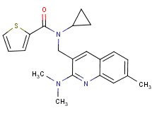 N-cyclopropyl-N-{[2-(dimethylamino)-7-methyl-3-quinolinyl]methyl}-2-thiophenecarboxamide