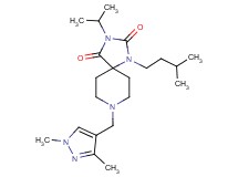 8-[(1,3-dimethyl-1H-pyrazol-4-yl)methyl]-3-isopropyl-1-(3-methylbutyl)-1,3,8-triazaspiro[4.5]decane-2,4-dione