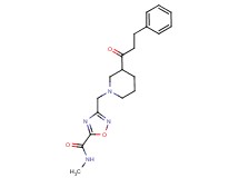 N-methyl-3-{[3-(3-phenylpropanoyl)-1-piperidinyl]methyl}-1,2,4-oxadiazole-5-carboxamide