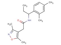 2-(3,5-dimethylisoxazol-4-yl)-N-[1-(2,4-dimethylphenyl)propyl]acetamide