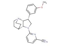 6-[(3R*,3aR*,7aR*)-3-(3-methoxyphenyl)hexahydro-4,7-ethanopyrrolo[3,2-b]pyridin-1(2H)-yl]pyridine-2-carbonitrile