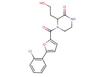 4-[5-(2-chlorophenyl)-2-furoyl]-3-(2-hydroxyethyl)piperazin-2-one