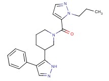 3-(4-phenyl-1H-pyrazol-5-yl)-1-[(1-propyl-1H-pyrazol-5-yl)carbonyl]piperidine