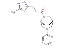 (1S*,5R*)-6-[3-(5-methyl-1H-1,2,4-triazol-3-yl)propanoyl]-3-(2-pyrazinyl)-3,6-diazabicyclo[3.2.2]nonane