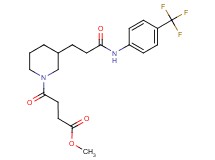 methyl 4-oxo-4-[3-(3-oxo-3-{[4-(trifluoromethyl)phenyl]amino}propyl)-1-piperidinyl]butanoate