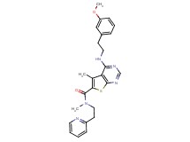 4-{[2-(3-methoxyphenyl)ethyl]amino}-N,5-dimethyl-N-[2-(2-pyridinyl)ethyl]thieno[2,3-d]pyrimidine-6-carboxamide