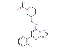 N-[(1-acetyl-3-piperidinyl)methyl]-5-(2-fluorophenyl)pyrazolo[1,5-a]pyrimidin-7-amine