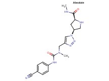 (4S)-4-(4-{[{[(4-cyanophenyl)amino]carbonyl}(methyl)amino]methyl}-1H-1,2,3-triazol-1-yl)-N-methyl-L-prolinamide hydrochloride