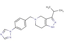 3-isopropyl-5-[4-(1H-1,2,4-triazol-1-yl)benzyl]-4,5,6,7-tetrahydro-1H-pyrazolo[4,3-c]pyridine