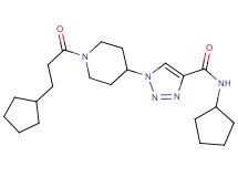 N-cyclopentyl-1-[1-(3-cyclopentylpropanoyl)-4-piperidinyl]-1H-1,2,3-triazole-4-carboxamide