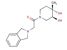 (3S*,4S*)-1-(1,3-dihydro-2H-isoindol-2-ylacetyl)-4-methylpiperidine-3,4-diol